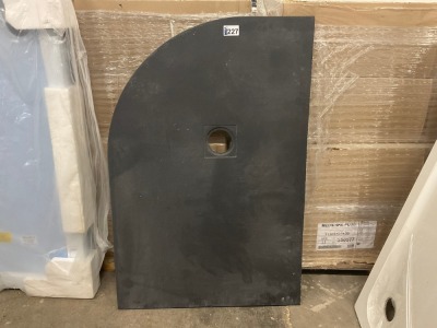 1200 x 800mm Left Hand Offset Quadrant Slate Shower Tray
