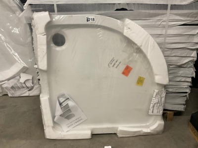 900mm x 900mm Quadrant Acrylic capped Stone Resin Low Profile Shower Tray