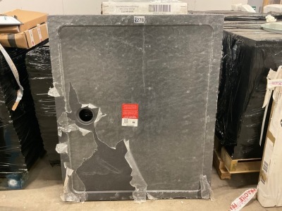 1200mm x 1000mm Black Slate Effect Shower Tray