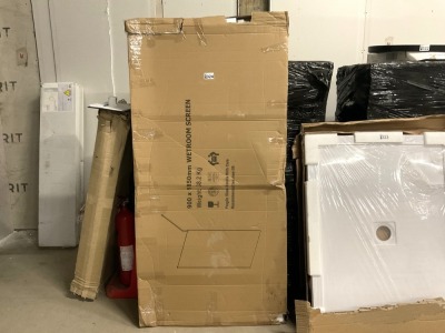 900mm x 1850mm x 8mm Glass Wetroom Screen