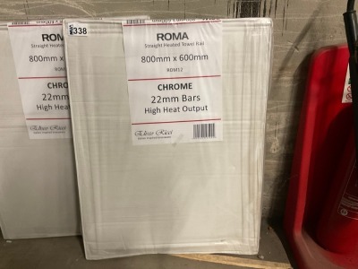 800mm x 600mm Heated Towel Radiator (Chrome)