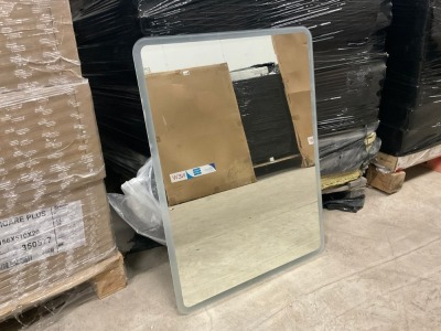 800mm x 600mm Bluetooth Music Mirror with Colour Change, Heated Demister Pad and Shaver Socket