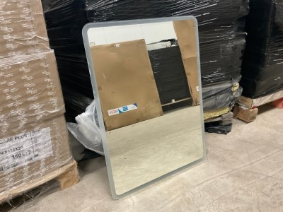 800mm x 600mm Bluetooth Music Mirror with Colour Change, Heated Demister Pad and Shaver Socket