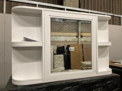 1200mm Traditional Bathroom Mirror Cabinet (White)