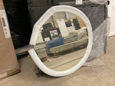 800mm Round LED Mirror with Touch Sensor On/Off and Heated Demister Pad