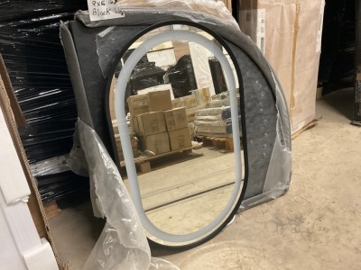 Tailored Bathrooms Martha LED Touch Mirror with Demist 800mm x 500mm (Matt Black)