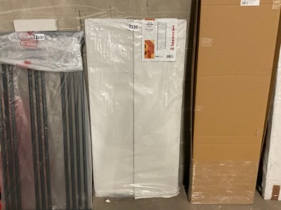 1200mm x 600mm Straight White Heated Towel Radiator