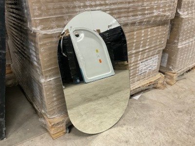 800mm x 500mm Tablet Shape LED Mirror with Sensor On/Off, Colour Change and Heated Demister Pad