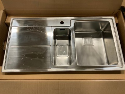 Rangemaster Arlington 985x508 1.5 Bowl Stainless Steel Kitchen Sink