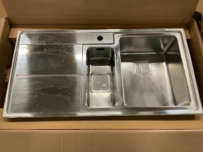 Rangemaster Arlington 985x508 1.5 Bowl Stainless Steel Kitchen Sink