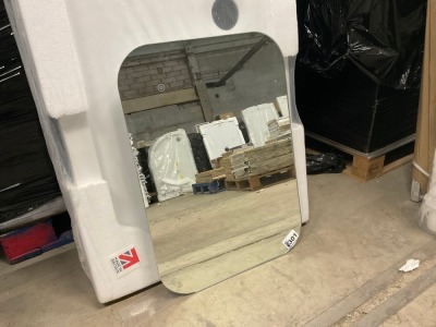 Scudo Aura 500mm x 700mm LED Mirror with Heated Demister Pad & Shaver Socket