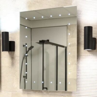 650x500 Battery Powered 46 Light LED Mirror