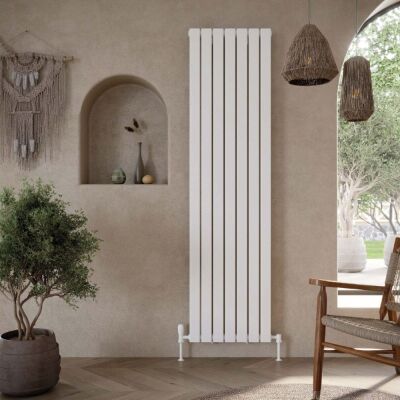 Scudo Bravo 1800 x 544mm Vertical Single Designer Radiator (White)