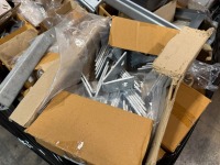 LOT TO INC. ASSORTED BRACKETS, BOLTS, OVER HEAD HANGERS ETC. - 3