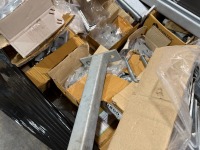 LOT TO INC. ASSORTED BRACKETS, BOLTS, OVER HEAD HANGERS ETC. - 4