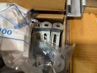 LOT TO INC. ASSORTED BRACKETS, BOLTS, OVER HEAD HANGERS ETC. - 15