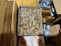 LOT TO INC. ASSORTED BRASS NICKEL PLATE ADAPTORS & PVC COATED GALVANISED CONDUIT - 4