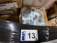 LOT TO INC. ASSORTED BRASS NICKEL PLATE ADAPTORS & PVC COATED GALVANISED CONDUIT - 7