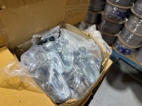 LOT TO INC. ASSORTED BRASS NICKEL PLATE ADAPTORS & PVC COATED GALVANISED CONDUIT - 15