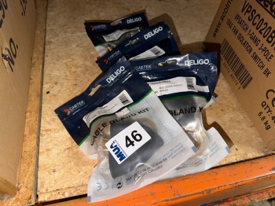 4No. UNUSED CABTEK ARMOURED CABLE M40 GLANDS