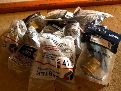 10No. BAGS OF ASSORTED UNUSED CABTEK ARMOURED CABLE GLAND KITS