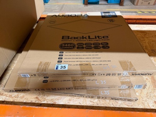 3No. UNUSED AURORA 26W BACK LITE LED PANEL