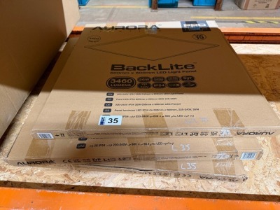 3No. UNUSED AURORA 26W BACK LITE LED PANEL