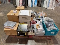 LOT TO INC. ASSORRED UNUSED CLIPS, UNSULATION TAPE, EARTH SLEEVING, GROMMETS, CONNECTORS, JUNCTION BOXES ETC - 2