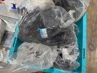 LOT TO INC. ASSORRED UNUSED CLIPS, UNSULATION TAPE, EARTH SLEEVING, GROMMETS, CONNECTORS, JUNCTION BOXES ETC - 4