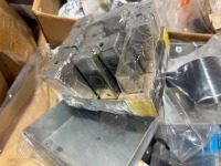 LOT TO INC. ASSORRED UNUSED CLIPS, UNSULATION TAPE, EARTH SLEEVING, GROMMETS, CONNECTORS, JUNCTION BOXES ETC - 9