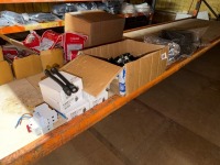 LOT TO INC. UNUSED BREAKER SWITCHES, RUNNER TROLLYS, 240V & 3 PHASE PLUGS, DUEL FUNCTION CAB-80 CABLES