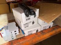 LOT TO INC. UNUSED BREAKER SWITCHES, RUNNER TROLLYS, 240V & 3 PHASE PLUGS, DUEL FUNCTION CAB-80 CABLES - 2