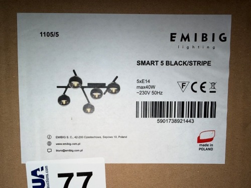 EMIBIG SMART 5 BLACK/STRIPE LIGHT