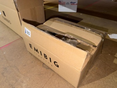 2No. EMIBIG 2 PIECE GLASS LIGHT SHADE