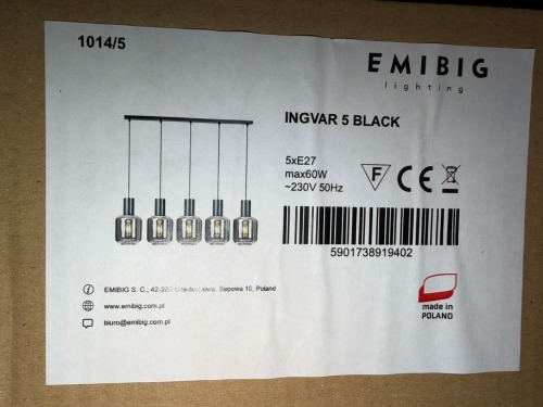 UNUSED EMIBIG INGVAR 5 BLACK LIGHT