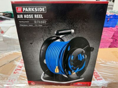 UNUSED PARKSIDE 20m AIR HOSE REEL