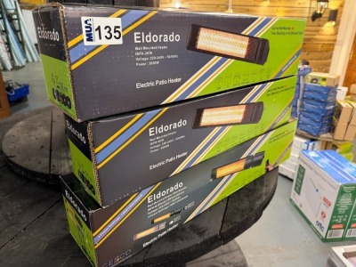 3No. CESCO ELDORADO 2000W WALL MOUNTED HEATERS