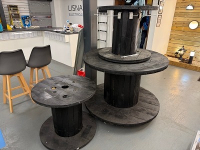 3No. ASSORTED CABLE REEL DISPLAY STANDS