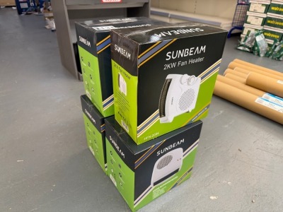 4No. SUNBEAM ASSORTED FAN HEATERS