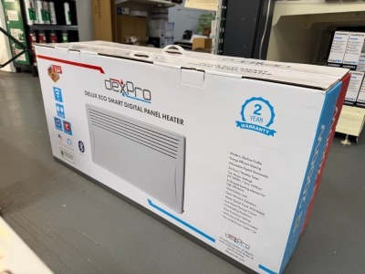 2No. UNUSED DEXPRO ECO SMART 2000W DIGITAL PANEL HEATERS