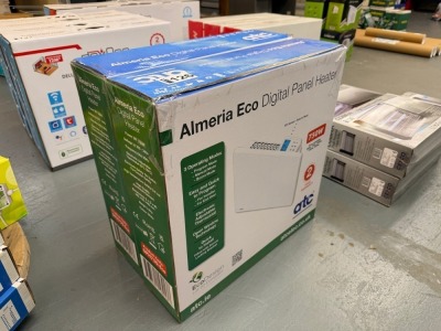 2No. UNUSED ATC 750W ALMERIA ECO DIGITAL PANEL HEATERS