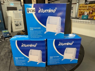 3No. ILLUMINA 400W FROST WATCHER HEATERS