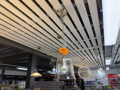 SINGLE PENDANT SILVER/CHROME LIGHT