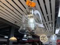 BELL 1 LIGHT SINGLE PENDANT SILVER/CHROME LIGHT - 3