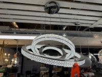 SEARCHLIGHT BANDS 3 LIGHT LED PENDANT CHROME/CLEAR/CRYSTAL LIGHT