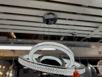 SEARCHLIGHT BANDS 3 LIGHT LED PENDANT CHROME/CLEAR/CRYSTAL LIGHT - 2