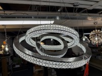 SEARCHLIGHT BANDS 3 LIGHT LED PENDANT CHROME/CLEAR/CRYSTAL LIGHT - 4