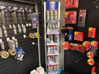 ACTION CAN AC-90 6 TIER DISPLAY STAND & CONTENTS