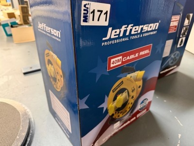 UNUSED JEFFERSON 110V 25M EXTENSION LEAD REEL