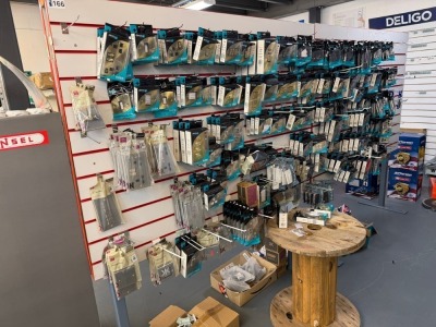 TWO BAY DISPLAY STAND & CONTENTS